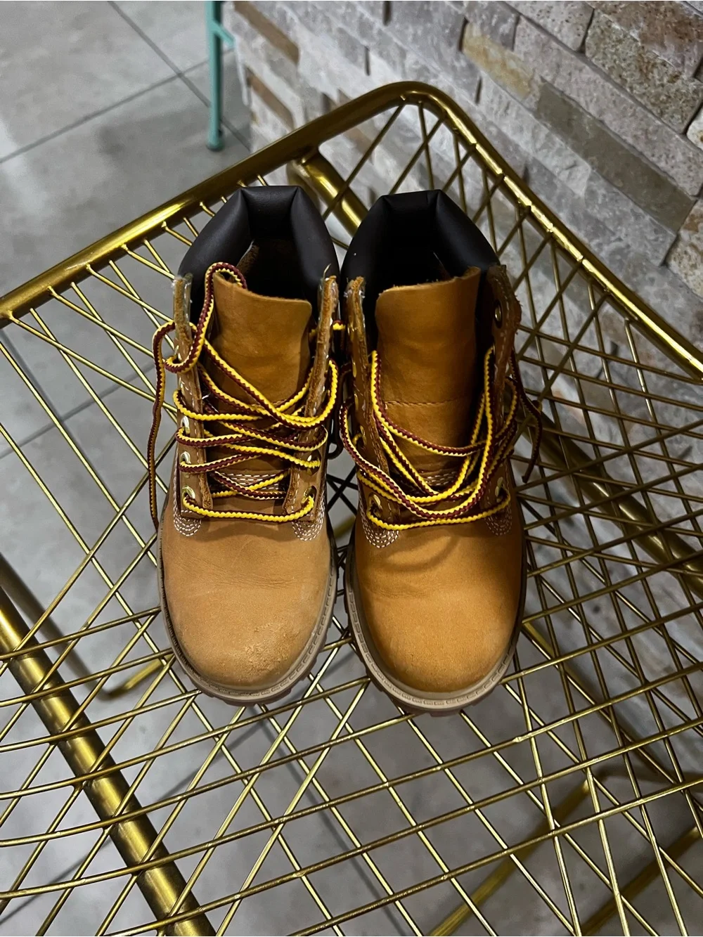 Timberland Kids Wheat/Tan Lace-Up Hiking Boot